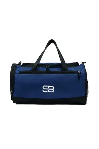 Shoe Compartment Medium Size Unisex Navy Blue Sports Fitness and Travel Bag-NAVY BLUE - 6
