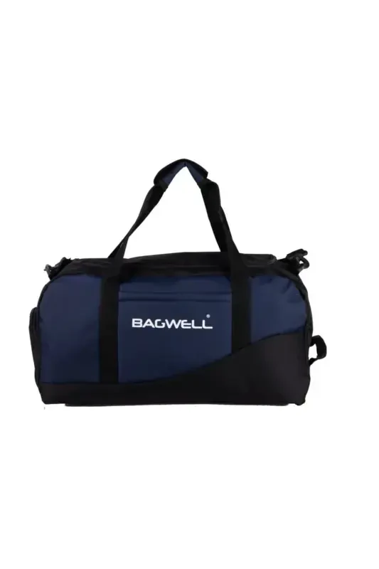 Shoe Compartment Sports Travel and Fitness Bag - Navy Blue - 4