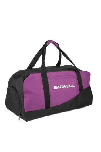 Shoe Compartment Sports Travel and Fitness Bag-Purple - 5