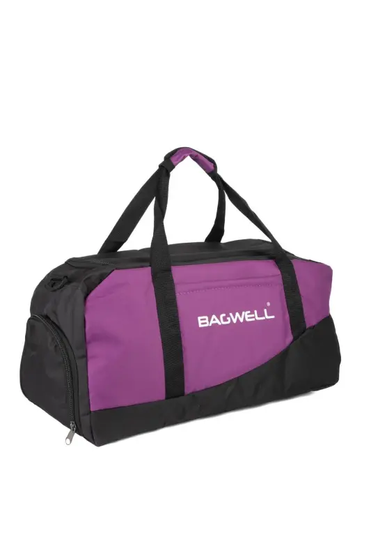 Shoe Compartment Sports Travel and Fitness Bag-Purple - 5