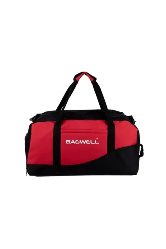 Shoe Compartment Sports Travel and Fitness Bag-Red - 3