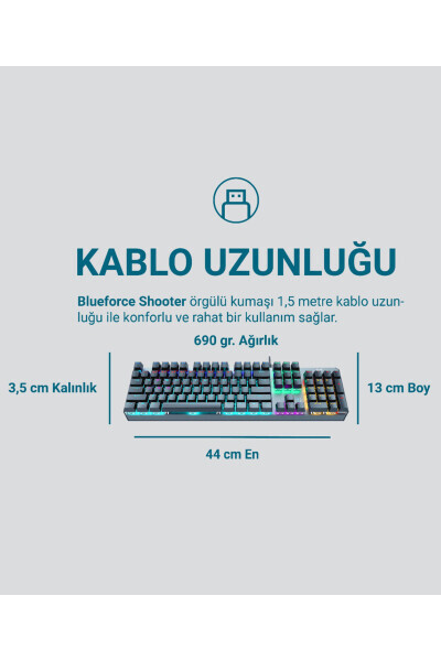 Shooter Rainbow Mexanik O'yinchi Klaviaturasi Qizil Switch Q Tr - 32