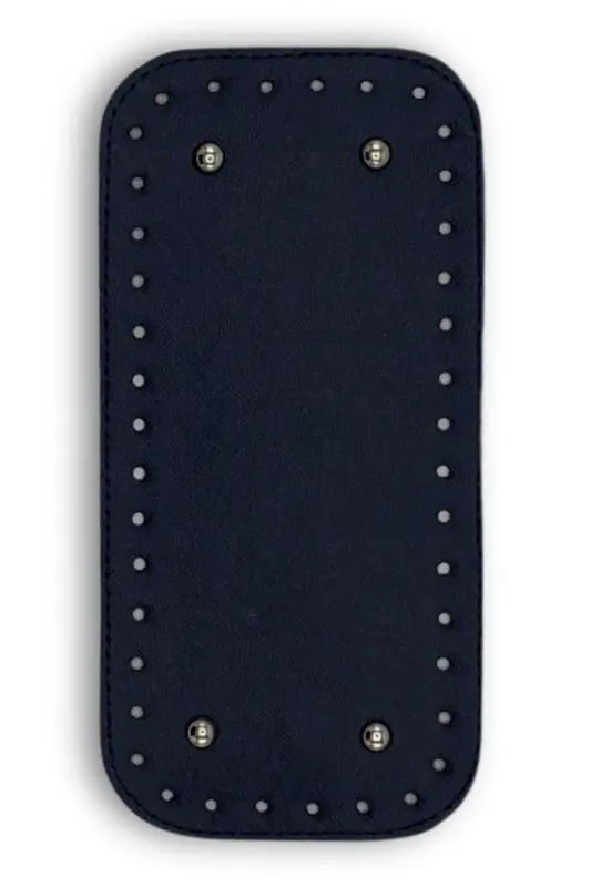 Short Bag Base Faux Leather 12cmx25cm Bag Accessory And Bag Accessory Navy Blue - Navy Blue - 2