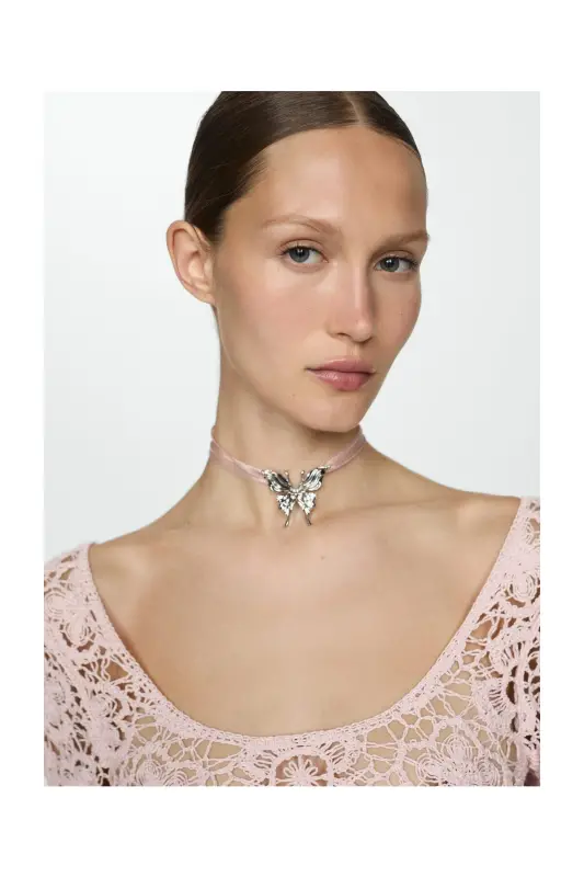 Short crochet sweater-Pastel Pink - 3