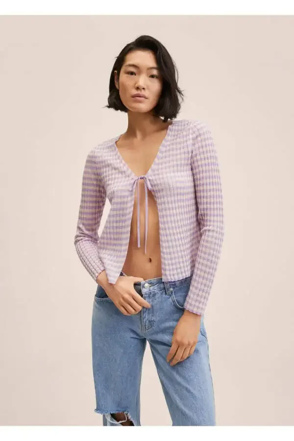 Short Knitted Cardigan - 1