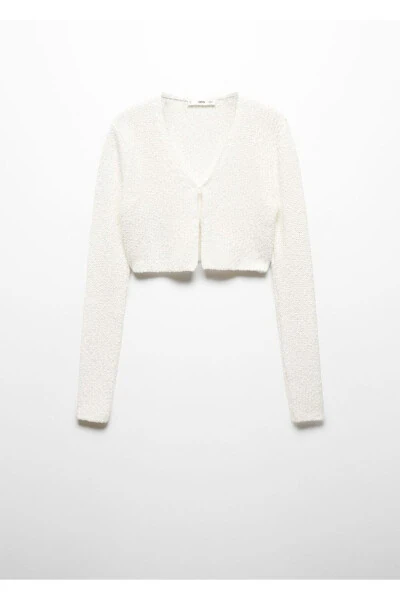 Short knitted cardigan - 3