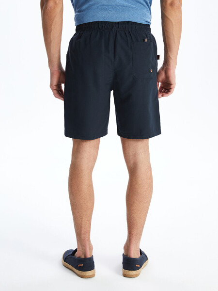 Short Length Basic Men's Swim Shorts-Navy Blue - 5