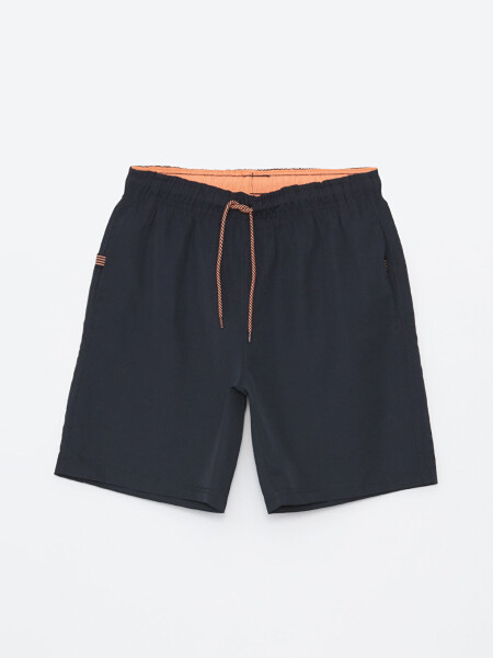 Short Length Basic Men's Swim Shorts-Navy Blue - 6