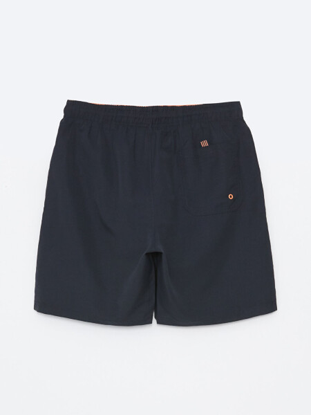 Short Length Basic Men's Swim Shorts-Navy Blue - 7