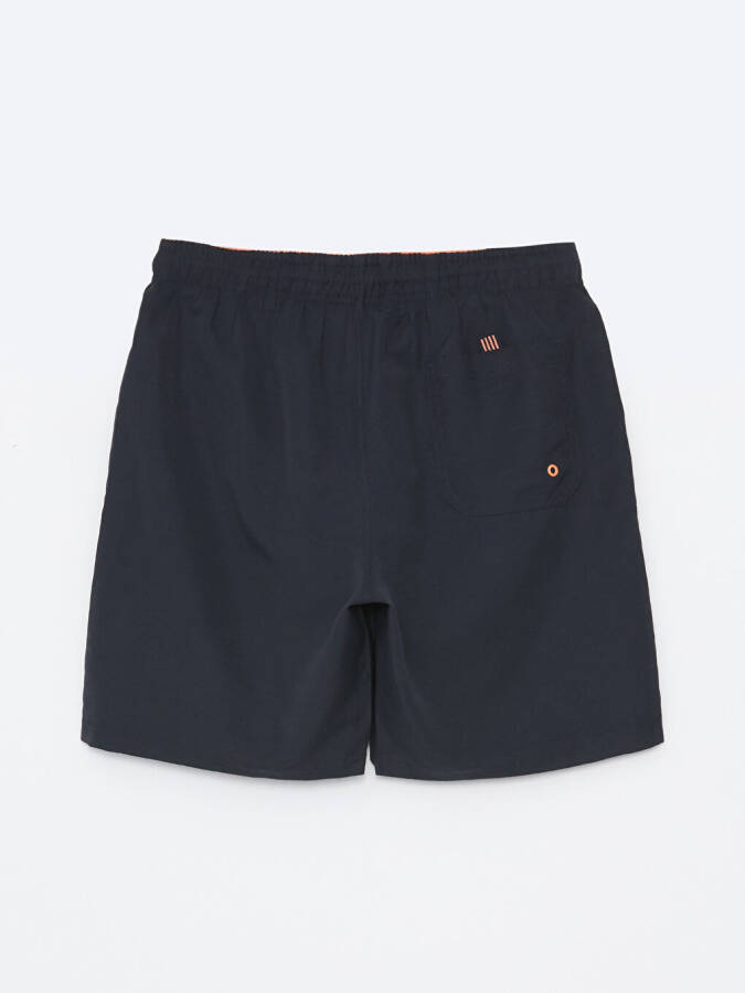 Short Length Basic Men's Swim Shorts-Navy Blue - 7