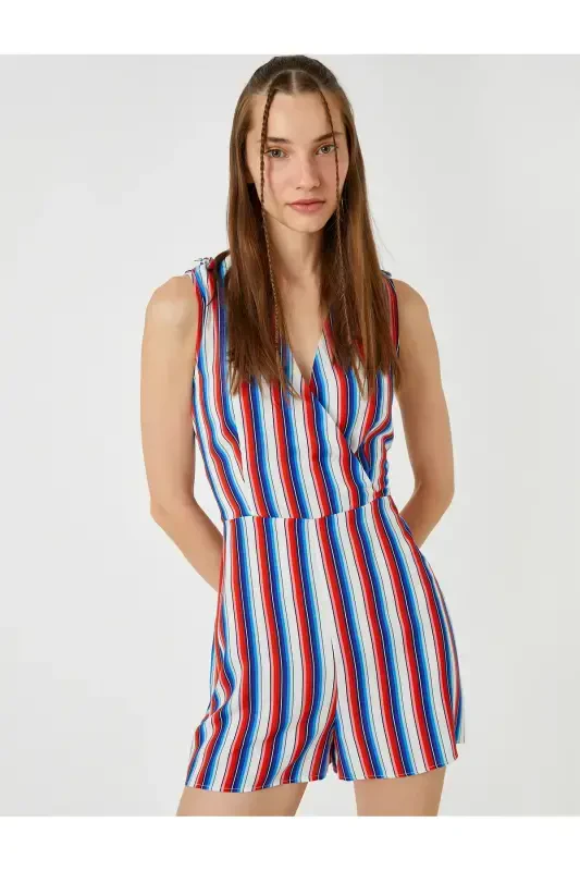 Short Romper With Binding Straps - 2