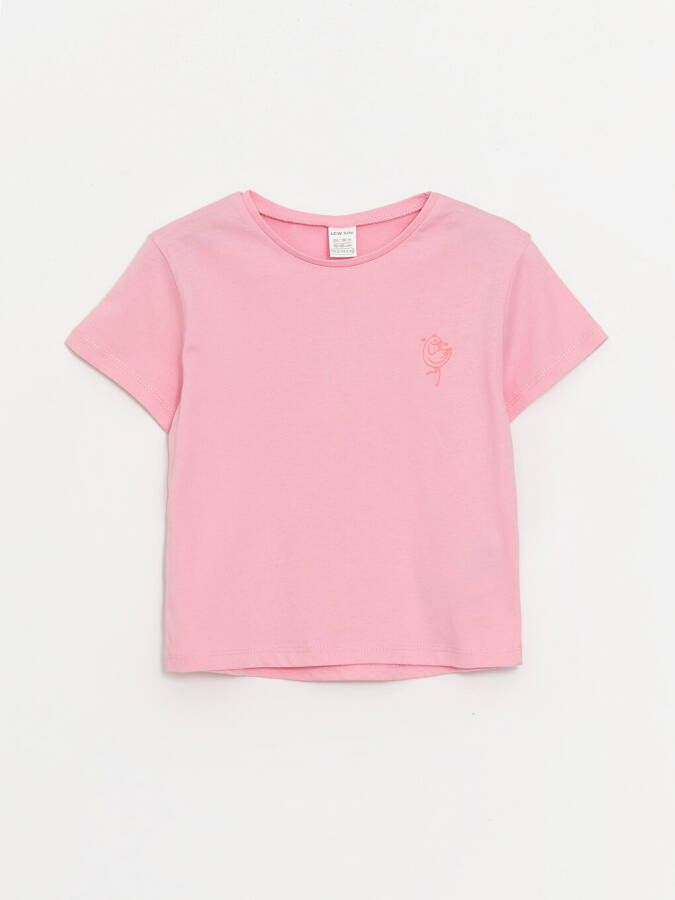 Short Sleeve Baby Girl T-Shirt with Bike Neck Print - 7