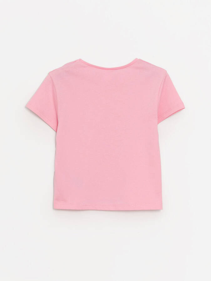 Short Sleeve Baby Girl T-Shirt with Bike Neck Print - 8