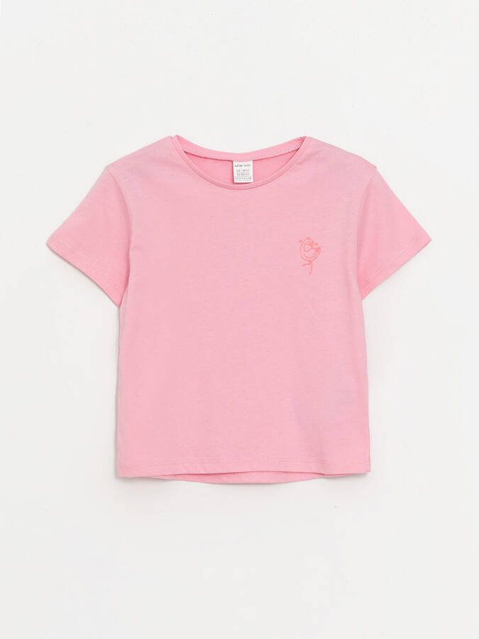 Short Sleeve Baby Girl T-Shirt with Bike Neck Print - 3