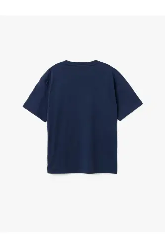 Short Sleeve Cotton Crew Neck Basic Oversize Tee - KOTON (1)