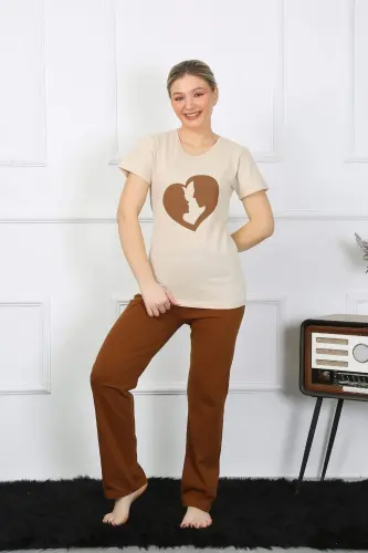Short Sleeve Cotton Pajama Set 4209 - 12
