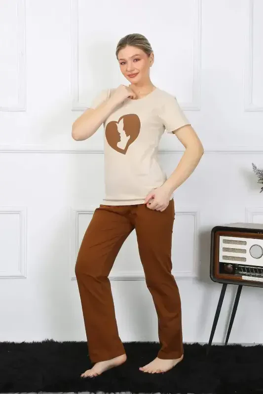 Short Sleeve Cotton Pajama Set 4209 - 3