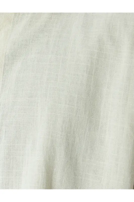 Short Sleeve Cotton Regular Fit Ecru Men's Shirt 5 - 6