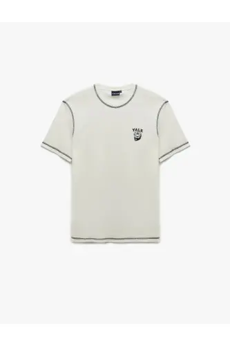 Short Sleeve Cotton Regular Fit Stitch Detail Bisic - 3