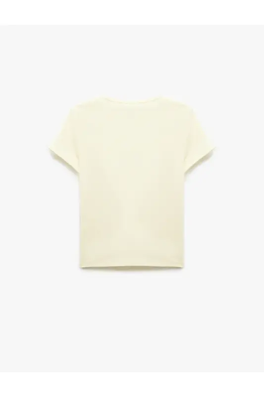 Short Sleeve Crew Neck Printed Cotton T-Shirt - 4