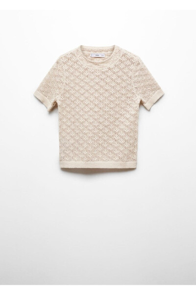 Short sleeve holey sweater - 3