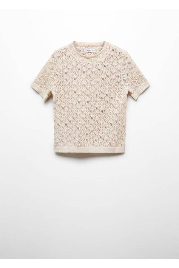 Short sleeve holey sweater - 3