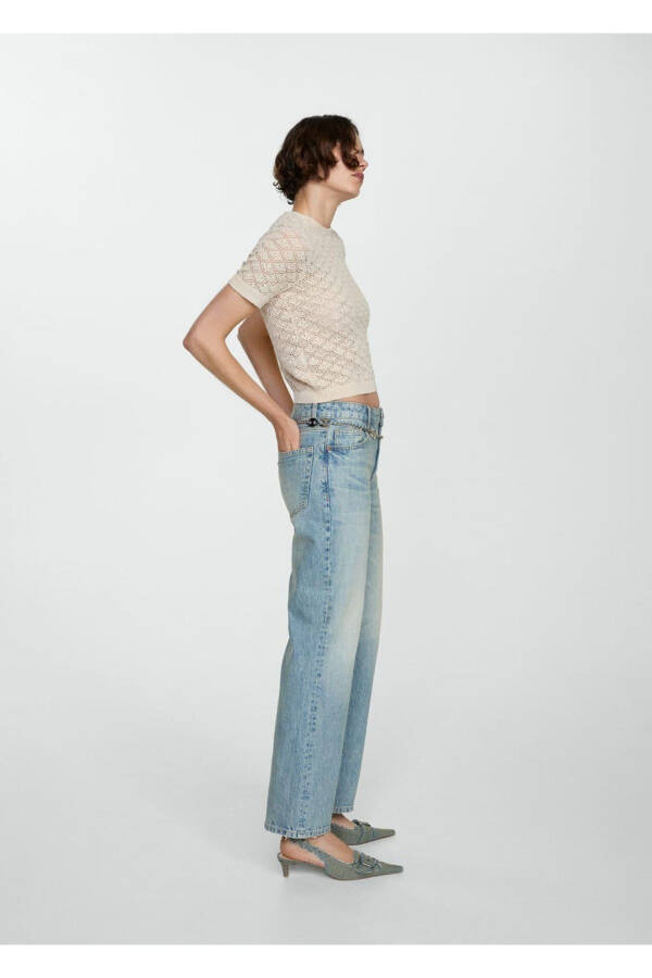 Short sleeve holey sweater - 7
