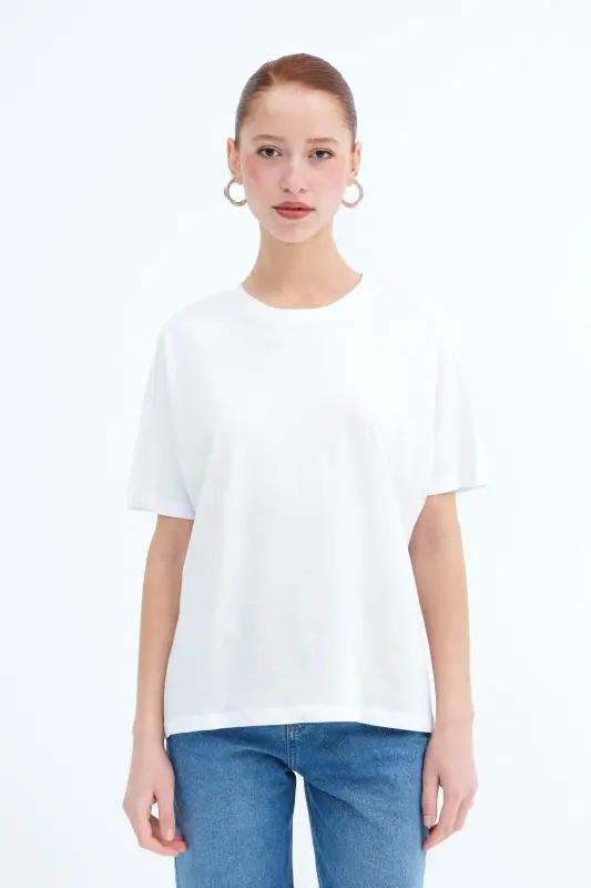 Short Sleeve Oversize Basic T-shirt P0730-j6j7y4 - 2