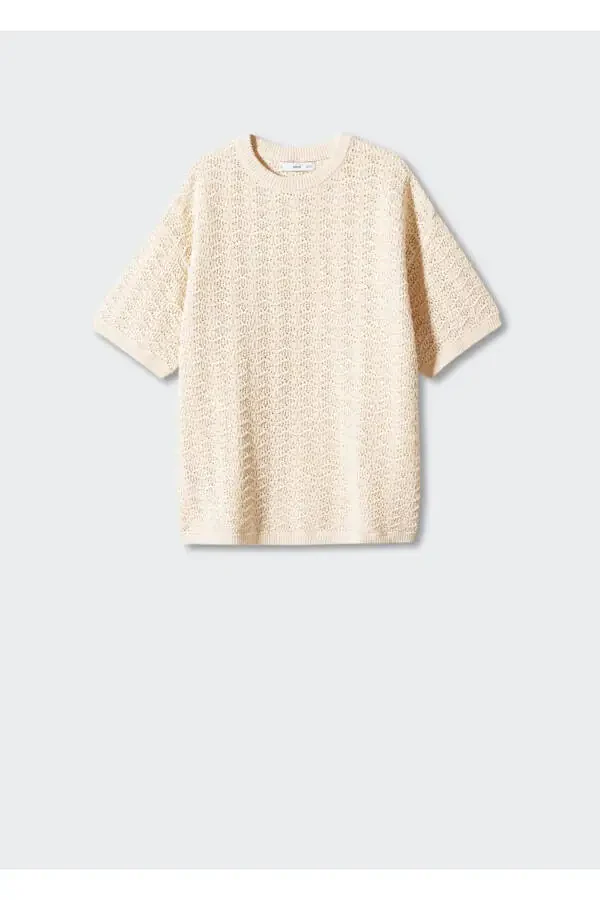 Short Sleeve Oversized Sweater - 3