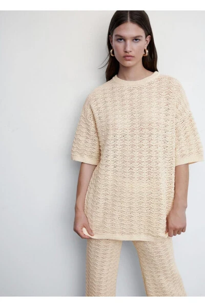 Short Sleeve Oversized Sweater - 7