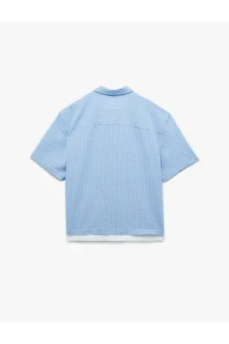 Short Sleeve Regular Fit Classic Collar Fabric Detailed T - 4