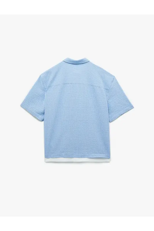 Short Sleeve Regular Fit Classic Collar Fabric Detailed T - 4