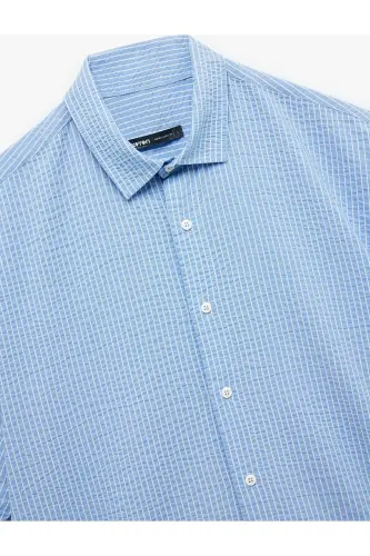 Short Sleeve Regular Fit Classic Collar Fabric Detailed T - 5