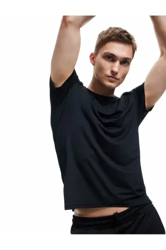 Short Sleeve Regular Fit Crew Neck Basic Sports Tee - Koton (1)