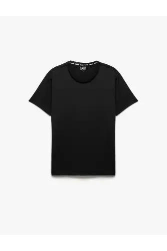 Short Sleeve Regular Fit Crew Neck Basic Sports Tee - 3