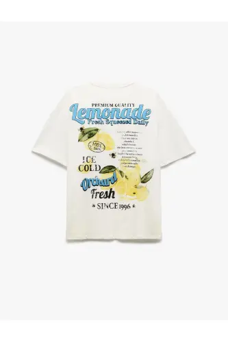 Short Sleeve Relaxed Fit Cotton Crew Neck Back - KOTON (1)