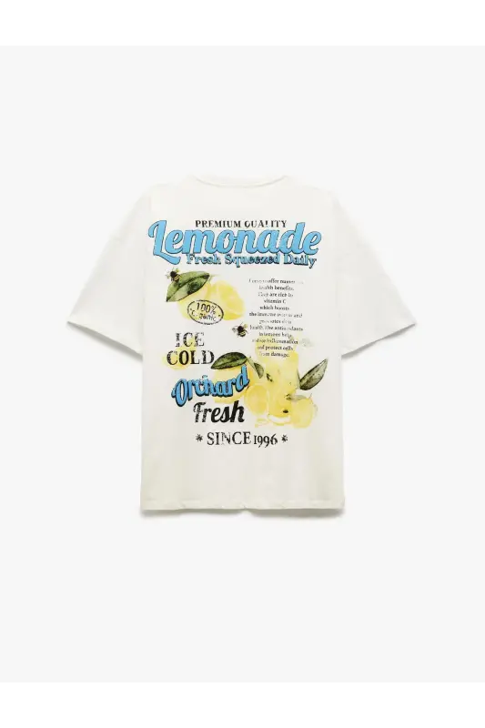 Short Sleeve Relaxed Fit Cotton Crew Neck Back - 2