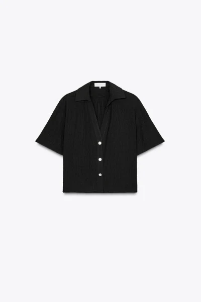 SHORT SLEEVE SHIRT-Black - 6