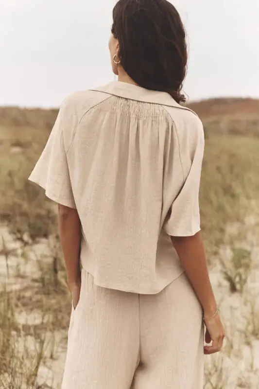 SHORT SLEEVE SHIRT-Sand - 4