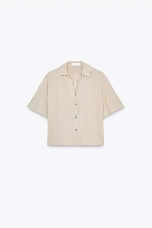 SHORT SLEEVE SHIRT-Sand - 5