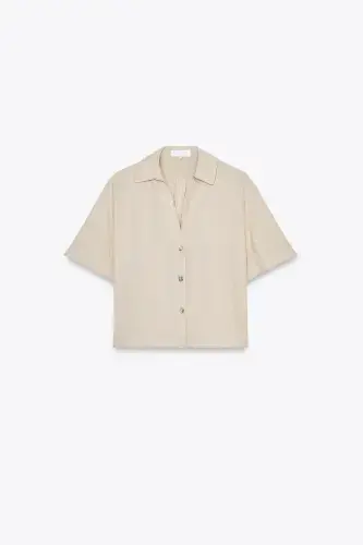 SHORT SLEEVE SHIRT-Sand - 5