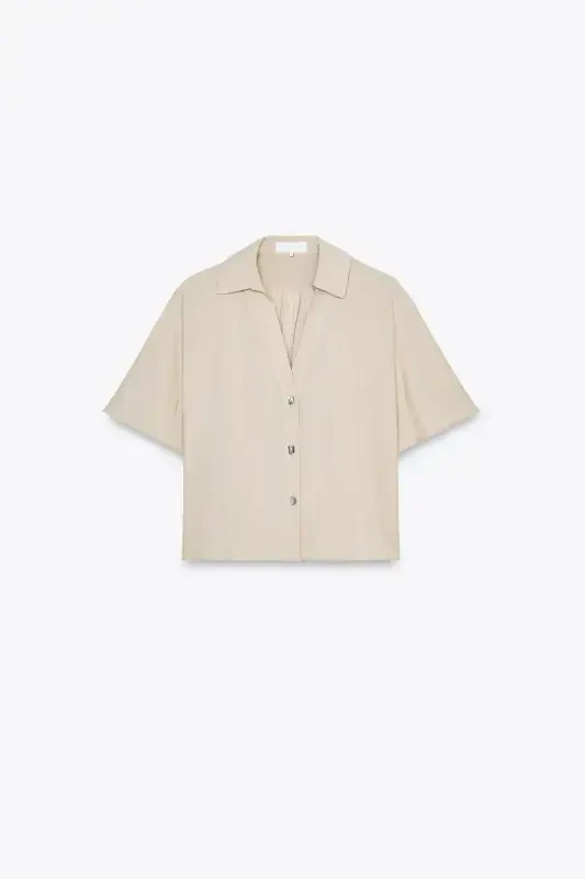 SHORT SLEEVE SHIRT-Sand - 5