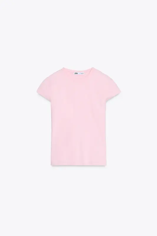 SHORT SLEEVE SLIM FIT T-SHIRT-Pink - 4