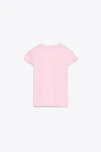 SHORT SLEEVE SLIM FIT T-SHIRT-Pink - 5
