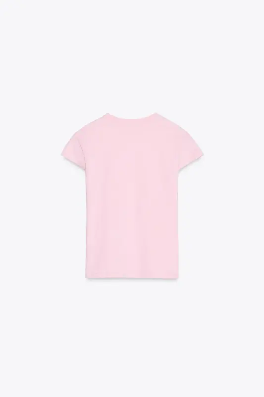 SHORT SLEEVE SLIM FIT T-SHIRT-Pink - 5