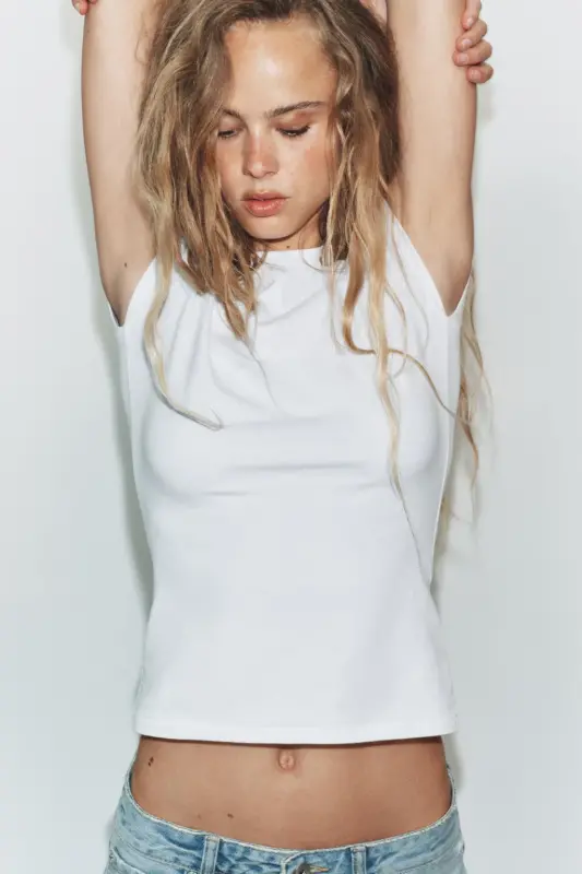 SHORT SLEEVE SLIM FIT T-SHIRT-White - 3