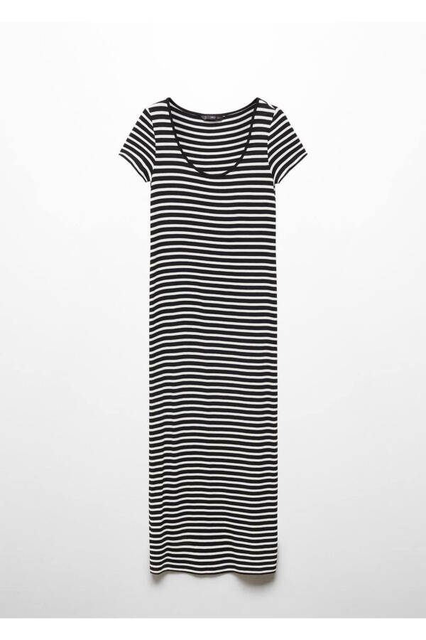 Short Sleeve Striped Dress - 3