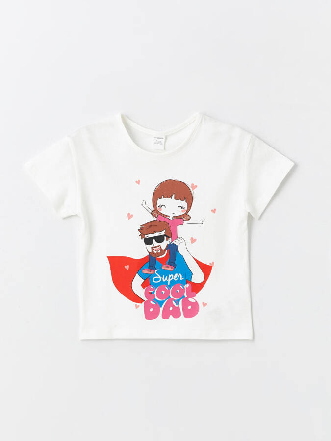 Short-Sleeved Baby Girl T-Shirt with Bicycle Print and Crew Neck - 7