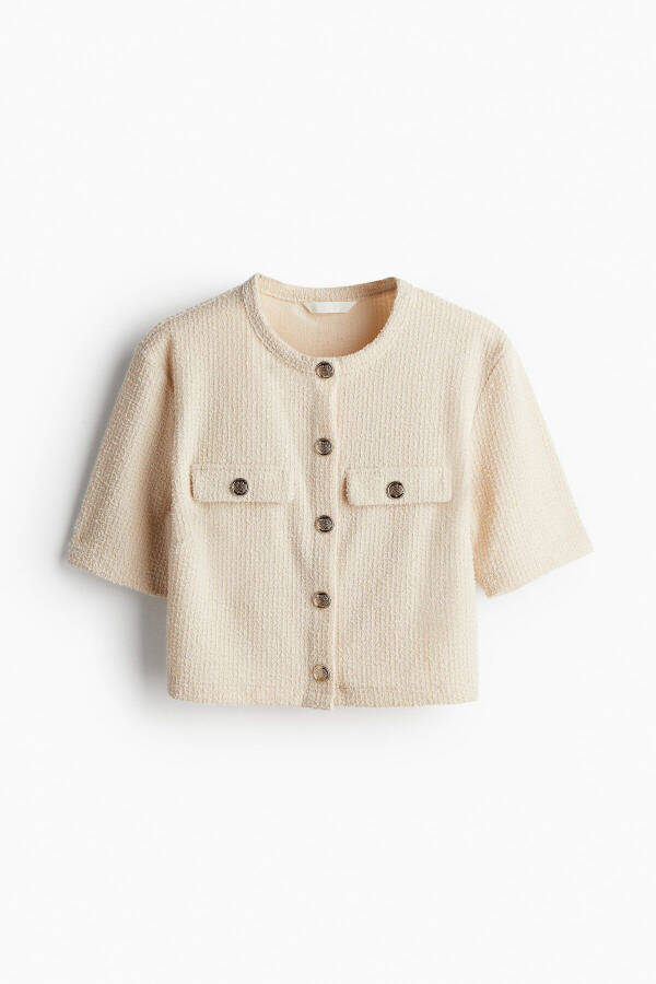 Short-sleeved knitted cardigan - 3