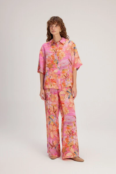 Short Sleeved Patterned Shirt - 3